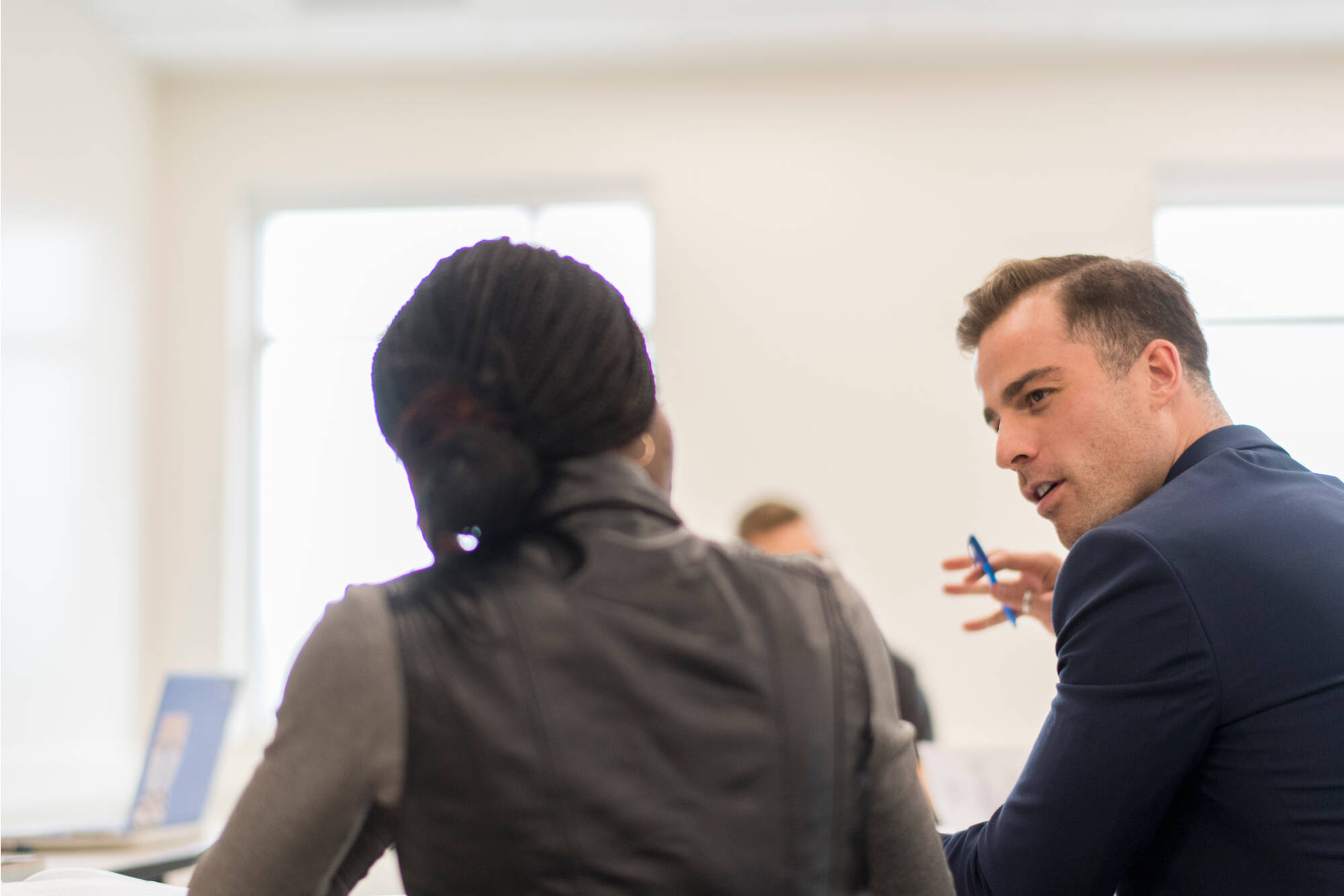 Public health students in class.